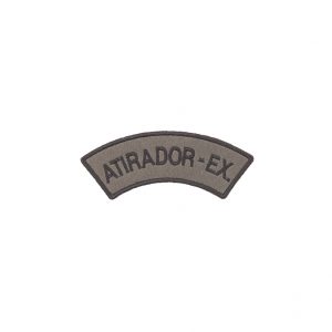 Emblema Bordado "Meia Lua - Atirador - Ex."